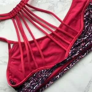 Pink Lululemon free to be sports bra